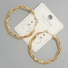 Xuping hoop earrings, thickness 3.5 mm, diameter 39×41 mm, 18K gold-plated