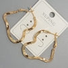 Xuping Hoop Earrings, 3 mm Thick, Diameter 34×51 mm, 18K Gold Plating
