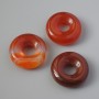 Pandora Bead Carnelian natural stone, diameter 15x5mm, hole diameter 5mm+