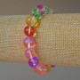 Opal Glass Bead Bracelet, Assorted, Smooth Beads, 10.5 mm Diameter, 18 cm Length (Stretch)