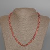 Rhodonite Necklace, Natural Stone, Faceted Beads, 7×9 mm diameter, approx. 49 cm length