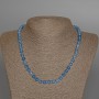 Aquamarine Necklace, natural stone, smooth bead, diameter 6.5 mm, length 48 cm