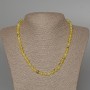 Necklace Yellow Turquoise smooth bead, diameter 6.5 mm, length 48 cm