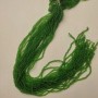 Beads Czech Crystal Green, Transparent, Faceted Rondel, Diameter 3x2.5 mm, Length 37 cm on thread