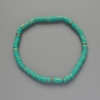 Turquoise Variscite Bracelet (pressed) Discs, diameter 4.5×2.5 mm, length 18 cm (stretch)