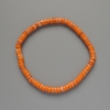 Orange variscite bracelet (pressed) disc beads, diameter 4.5×2.5 mm, length 18 cm (stretch)