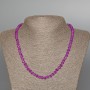 Faceted Synthetic Amethyst Necklace, 49 cm