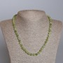 Necklace of Canadian Jadeite, natural stone with faceted beads, 6 mm diameter ±, length 48 cm ±