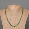 Zoisite Necklace, Natural Stone, Faceted Cube Beads, diameter 5 mm ±, length 49 cm