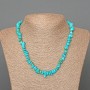 Howlite necklace, turquoise-dyed, chip beads, 8x4 mm, length 47 cm