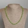 Nephrite necklace with smooth beads, 6.5 mm diameter, 50 cm length