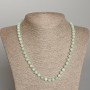 Amazonite Necklace with natural stone, smooth beads, diameter 6.5 mm, length 50 cm