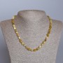 Beaded Necklace of Yellow Jadeite, natural stone, faceted beads, diameter 6×8 mm ±, length 48 cm ±