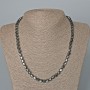 Hematite Cube-Bead Necklace, 6 mm Diameter, 48 cm Length