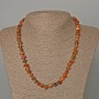 Jasper necklace with natural stone, faceted beads, 8×5 mm diameter, 48 cm length