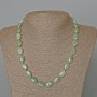 Jadeite Necklace with natural stone, oval beads, diameter 10x14 mm+-, length 49 cm+