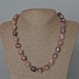 Charoite Necklace with Natural Stone, Faceted Beads, 12×14 mm Diameter, 51 cm Length