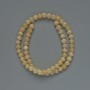 Citrine Beads (Synthetic), Smooth Round Beads, 6 mm Diameter, 37 cm Length on Thread
