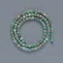 Amazonite Beads, Natural Stone, Faceted Cubes, 7 mm Diameter ±, 38 cm length ± on thread