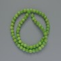 Onyx beads, smooth round balls, 6.5 mm diameter, 40 cm strand on beading wire
