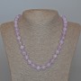 Lavender Amethyst Necklace - natural stone, smooth bead, diameter 10.5 mm, length 49 cm