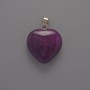 Purple Agate Heart Pendant, diameter 20×20×6 mm, length 28 mm ±