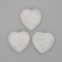 Heart Pendant with Rock Crystal, diameter 25x25x9 mm, length 27 mm