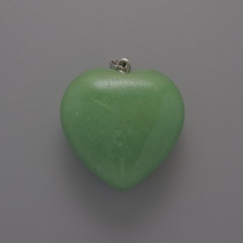 Heart Pendant made of Jade, 30 x 30 x 12 mm ±, length 36 mm ±