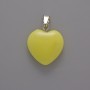 Heart Pendant with Citrine (Synthetic), 16×16×5 mm, length 23 mm ±