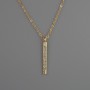 Pendant on a chain of gold-toned metal, diameter 26x3 mm, thickness 1 mm + -, length 40-45 cm +