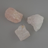 Pink Quartz Pendant, natural unpolished stone, diameter 28x20 to 34x23 mm ± assorted