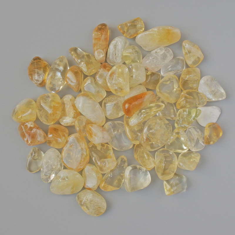 Souvenir natural Citrine faceted chip, diameter 18x11 mm (+-) packaging 100 g