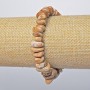 Bracelet with landscape jasper, natural stone, faceted beads, 12x5 mm diameter +/-, length 18 cm +/- (stretch)