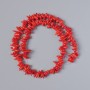 Natural Coral Chip Beads, 9x3 mm, 39 cm length on thread