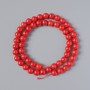 Natural Coral Beads, Smooth Round Beads, 7 mm Diameter, 39 cm Length on Thread
