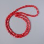 Natural Coral Beads, Faceted, Diameter 19-28×8-12 mm, Length 110 cm on thread