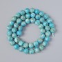 Blue Jasper Beads (Synthetic) Smooth Round Beads, 8 mm Diameter, 39 cm Length on Thread