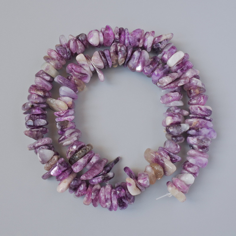 Phosphosiderite beads, natural stone chip, diameter 11×3 mm, length 39 cm on a thread