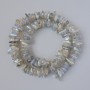 Labradorite Beads - natural stone chip, 10x3 mm, length approx. 39 cm on thread