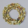 Grossular Beads (Green Garnet) Natural Faceted Stone, diameter 7 mm, length 40 cm on thread