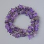 Amethyst Chip Beads, Natural Stone, diameter 13x4 mm, length 39 cm ±, on beading thread