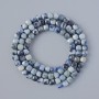 Sodalite beads natural stone faceted cube, diameter 4 mm ±, length 38 cm ± on thread