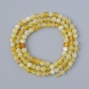 Yellow Opal Beads, natural gemstone, faceted cube, 4mm diameter, 39cm length on thread