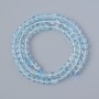 Topaz Beads, Natural Stone, Faceted Cube, 4 mm diameter, 40 cm length on thread