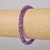 Natural Amethyst Bracelet, smooth rondelle beads, diameter 6×2 mm, length 18 cm +/- (stretch)