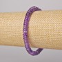 Natural Amethyst Bracelet, smooth rondelle beads, diameter 6×2 mm, length 18 cm +/- (stretch)
