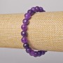 Sugilite bracelet with natural stone, faceted bead, 8mm+ diameter, 18cm length +/- (stretch)