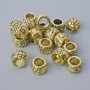 Bead insert findings, diameter 5.5×8 mm, hole diameter 4.5 mm, packaging 20 pcs ±, gold-tone metal color