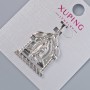 Pendant 'Icon' Xuping, diameter 25×20 mm ±, length 30 mm ± rhodium