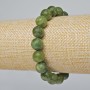 Jadeite Bracelet with Smooth Beads, 10 mm Diameter, 18 cm Length (Stretch)